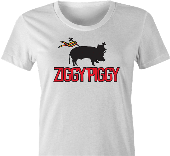 Funny Ziggy Marley - Ziggy Piggy Supermarket Reggae Mashup White Women's T-Shirt