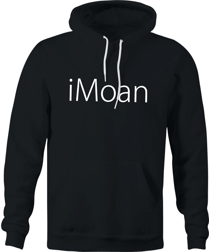 Funny iPhone Logo Mashup T-Shirt | The iMoan Parody Black Hoodie