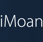 Funny iPhone Logo Mashup T-Shirt | The iMoan Parody Navy T-Shirt